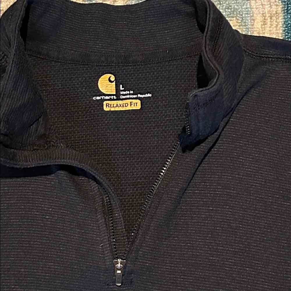 Carhartt Men's Dark Sweatshirt with 1/4 Zip - Picture 2 of 4